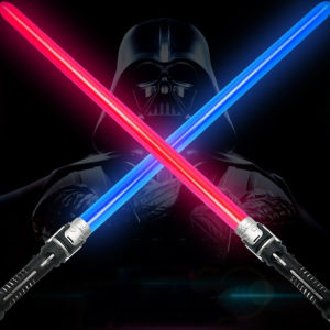 Original 2pcs Tik-tok 67CM Metal Lightsaber 2 in 1 LED Flashing Lightsaber Laser With Actual Sword Life Fighting Sound Dueling Sound Ligh Collision discoloration Double Sword Toy Combo With Sound Flashing Stick Cosplay Props