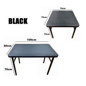 OUTDOORMORE Foldable Plastic Rattan Table Dining Table 60x100CM High Quality Table Heavy Duty Table