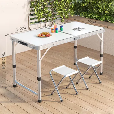 DL Meja Lipat Koper 2 Kursi Serbaguna KOKOH KUAT utk Camping Piknik DLL Indoor Outdoor Meja Makan Meja Kantor Meja Dapur Meja Lipat Portable Meja Import High Quality Meja Piknik Meja Camping Meja Belajar Blajar Meja Serbaguna Multifungs