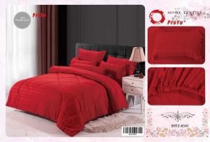 Red Bridal Chinese Design Wedding Marriage Bedsheet  结婚床单 QUEEN KING 5in1 With COMFORTER HQ Bedding Set