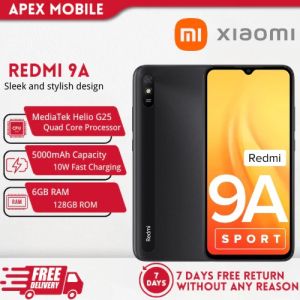 2 Years Warranty Xiaomi Redmi 9A 6GB RAM+128GB 5000mAh 6.53 Inch Display AI Smart 13MP AI Rear Camera
