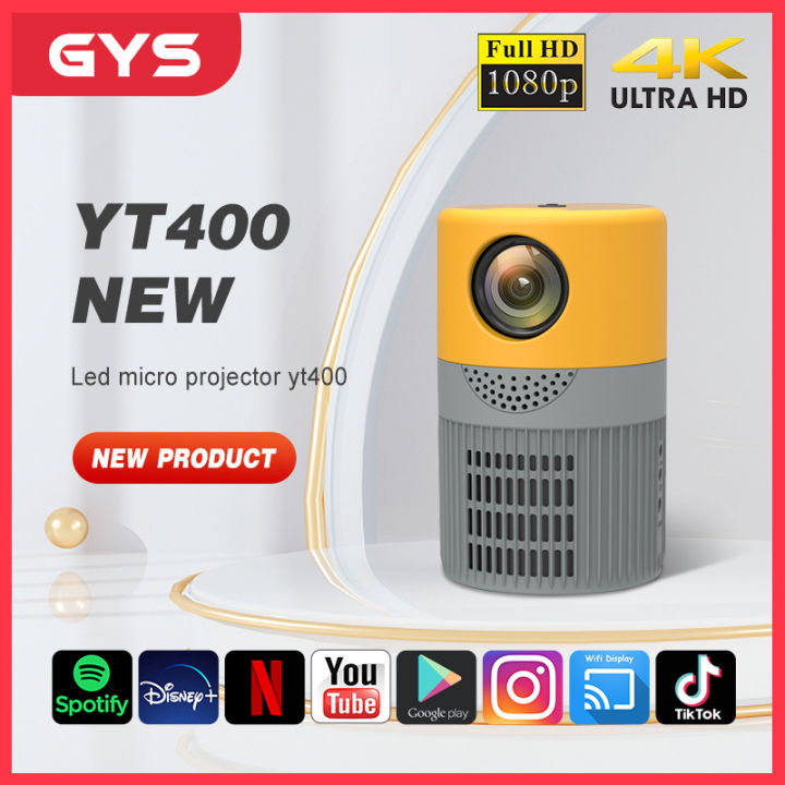 YT400 Mini 1080P Supported Projector Native 360P Portable LCD Video