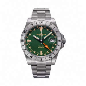Sugess Men Watch GMT Automatic Peacock SL3032 Movement 100M Waterproof Mechanical Wristwatches Sapphire Crystal Bracelet S463