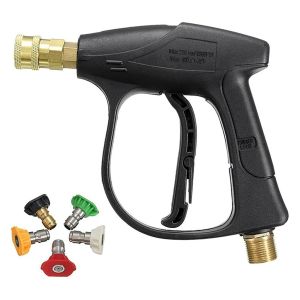 Universal Car Wash Water Gun Snow Foam Gun 1/4" + 1l Bottle + 5 Nozzles