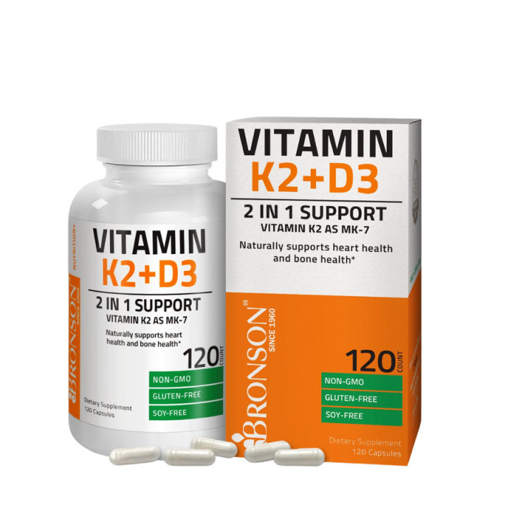 Usa Original Bronson Vitamin D3 5000 Iu K2 And Mk 7 Imunitas Suplemen Immune Tubuh Lazada 8357