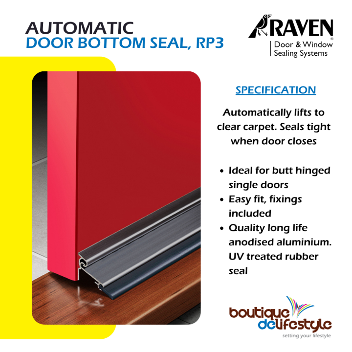Raven, Door Bottom Seal, RP3 with Installation (Perimeter Seal Option