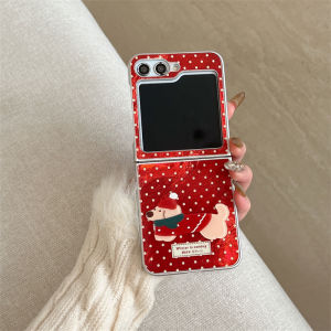 เคสโทรศัพท์หนังแผ่นปะของสุนัข3มิติน่ารักสำหรับ Samsung Galaxy Z Flip 6 5 4 3 5กรัม Zflip5 Zflip4 Zflip3ฝาครอบกันกระแทกแบบเต็มรูปแบบ