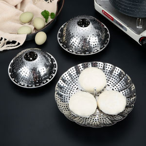 Folding Steamer Steam Stainless Steel Basket Expandable Kitchen Tool