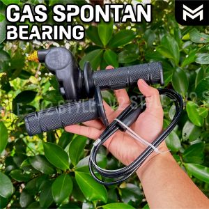 GAS SPONTAN BEARING 1 KABEL COCOK KARBU PE 24 26 28 + HAND GRIP SET KIRI KANAN GAS SPONTAN 1 KABEL 150CM ORIGINAL GAS SPONTAN BEARING BIRING BERING UNIVERSAL MIO BEAT CBR NIJA BYSON VIXION FINO PCX NMAX SATRIA FU VEGA JUPITER MX