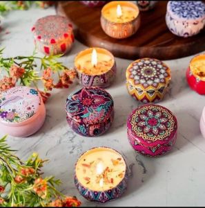 Scented Candles Gift Set Aromatherapy Candle Fragrance Natural Soy Wax Natural Plant Essential Oil Candle Wangi Lilin