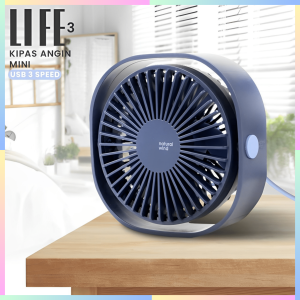 FAST DELIVERY 3LIFE Kipas Angin Meja Mini Portable Lipat Fan USB 3 Speed