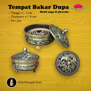 Tempat Bakar Dupa Lingkar 4 jam bahan Aluminium Alloy