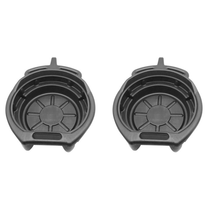 2X 7.5L Oil Drain Pan Waste Engine Oil Collector Tank Gearbox Oil Trip