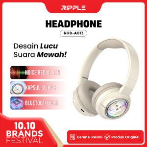 Ripple Wireless RGB cartoon Headphone Bluetooth5.4 Stereo Music Hifi Sound Gaming Headset RHB A013