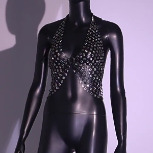 Phụ Nữ xuyên thấu Lưới kim cương giả kim áo ba lỗ chạm khoét Bãi Biển Coverups áo hở eo Cho Raves Lễ Hội Trang Phục