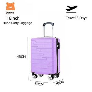 (SUNNY) LuggageTravel Bag20/16/18Inch7KG/HandCarry Luggage Suitcase Maa /CandyColorful360wheel