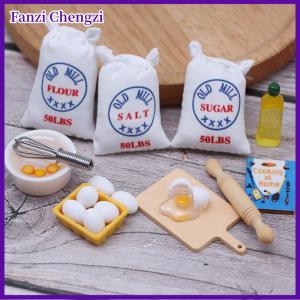 Fanzi 1Set Dollhouse Miniature Simulation Whisk Flour Bag Modle DIY Accessories Decor