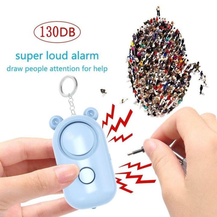 Bear Design Women's SelfDefense Alarm Keychain with Emergency Siren