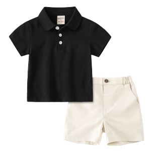 lontakids Baby Boy Summer Clothes Short Sleeve Lapel Polo Shirts Shorts Set Pique Beach Outfits Casual wear