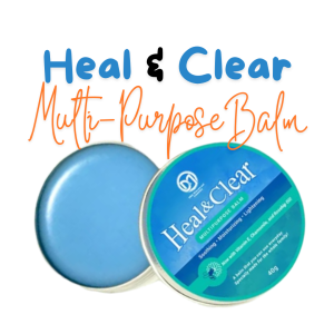 Heal & Clear Multipurpose Balm with Vitamin E Sunflower Oil and Rosehip Oil for Soothing Moisturizing and Healing 40g
