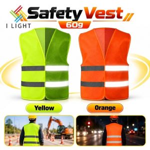 (Fast Delivery)Safety Mesh Vest Reflective Vest Yellow/Orange 60g High Visibility 360° Reflectively