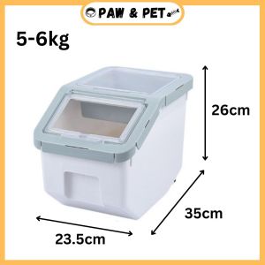 Pet Dog Cat Japanese Design Food Storage Container Large-capacity Sealed Grain Storage Box 2 Compartment