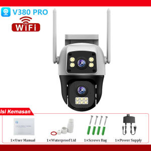 V380 Pro Kamera CCTV 3 Lens Outdoor SIM 4G 360°cctv 10X Zoom Automatic Tracking Two-Way Audio cctv