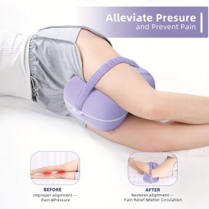 1pc Leg and Knee Support Pillow Machine Washable Hypoallergenic Medium Soft Firmness Removable Cover Nylon and Spandex Cover Mixed Color