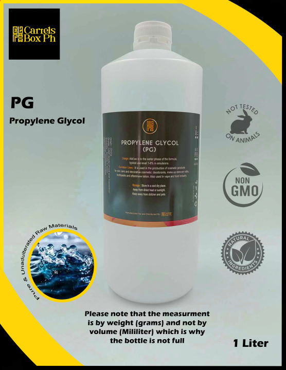 Monopropylene Glycol (PG) 500ml - Grado USP/EP 99.9% Puro, Qualità Farmaceutica, Glicole Propilenico