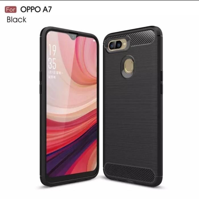 CASE IPAKY CARBON OPPO A5S A7 A12 F9 SOFT CASE IPAKY CARBON