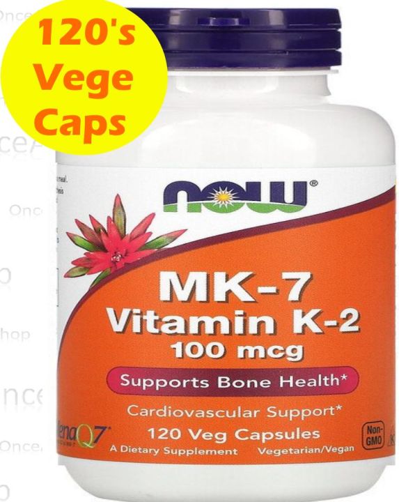 PROMO Now Foods, MK7 Vitamin K2 , 100mcg, 120/60 Veg Capsules Once A