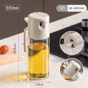 Bình đựng dầu ăn thông minh FEEKA nắp tự đóng mở chai đựng dầu ăn thủy tinh cao cấp sang trọng