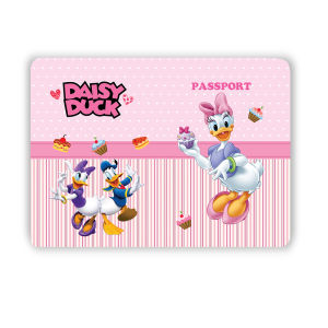 Cover Passport Karakter Donald dan Daisy Duck Sampul Buku Paspor Case Holder Document Travelling Organizer