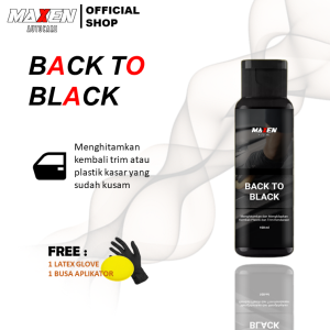 Maxen Back To Black 100Ml|Pepnghitam Body motor mobil penghitam body Kasar Penghitam body permanen Penghitam plastik penghitam dashboard Black magic magic premium Dan Free Sarung Tangan Karet & Spon Aplikator