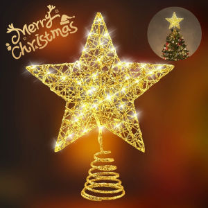 MLADEN Glitter Christmas Tree Topper Decoration Christmas Tree Star Light for Christmas Tree Toppers Ornament Holiday Decor