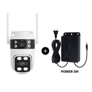 YOOSEE Dual‑Lens Outdoor PTZ WiFi CCTV Camera IP66 Weatherproof4K HDSmart Human Detection Siren AlarmColor Night VisionPhone Remote Monitoring For Home Garage Warehouse Retail Shop