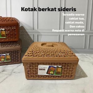 (ISI 3 PCS) KERANJANG BERKAT SIDERIS PLASTIK MURAH /keranjang berkat