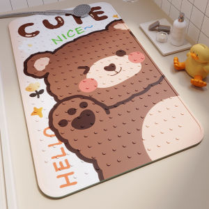 SG EmmAmy® Kids Cartoon Anti-Slip Bath Mat for Shower Enclosure | PVC Floor Mat | Bathroom Anti-skid