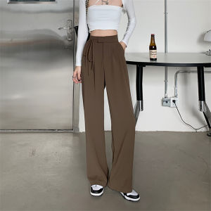 Plus Size Suit Pants Women Korean Wide Leg Highwaist Pants Women Loose Straight Pants Women