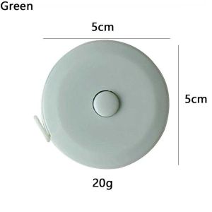 HTF 1.5m Round Soft Tape Measure Clothes Measuring Cute Meter Ruler Retractable Push Button