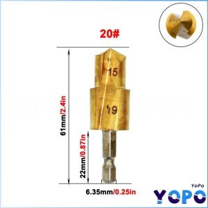 YoPo PPR Lifting Drill Water Pipe Connection Tool 20/25/32mm Hexagon Shank Titanium Coated Stepped Drill