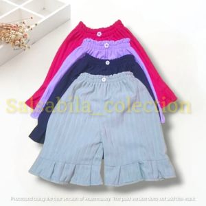 Paket 3 Pcs Celana Pendek Rempel Kenit Hornet Anak Usia 1-10 Tahun Bawahan Anak Perempuan
