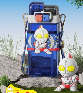 Kids Tritan 520ML Dual Drink with straw Anti Leak Student Kids cute Water Bottle Tumbler