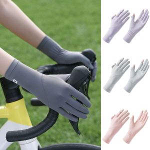 GENENIC Chống tia cực tím Găng tay chống nắng cho nữ Thoáng khí Lụa băng Găng tay lái xe mùa hè Thời trang Màn hình cảm ứng Găng tay lái xe chống nắng Nữ