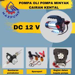 MAXPUMP Oil Pump Pompa DC12V Pompa Minyak Hisap Minyak Bensin POMPA Oli Pompa Minyak 120Wat Stainles