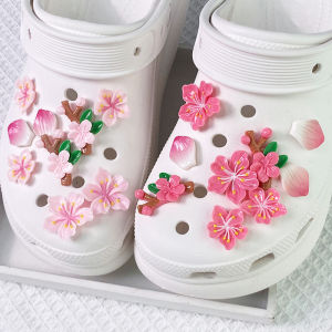Crocs Jibbitz Charms Branch Peach Blossom Shoe Buckle Detachable Shoe Flower Decoration for Crocs