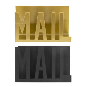 Metal Mail Holder Iron Desktop Letter Sorter Efficient Envelope Stand Home Office Countertop Document Management Rack