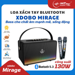 Tặng 2 micro Loa nghe nhạc  Xdobo Mirage 130W pin cực trâu gọn nhẹ dễ dàng mang đi du lịch hát cực hay