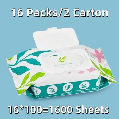 [1 Carton/8 Packs] or[2 Carton/16 Packs]Einmilk Baby Wet Tissues Unscented Wipe 100% Chlorine Free Baby Wet