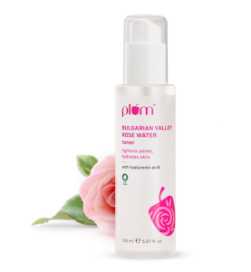 Plum Bulgarian Valley Rose Water Face Toner | with Hyaluronic Acid All Skin Types | for Women & Men | 150ml
